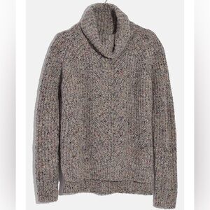 Madewell Colorfleck Ribbed Turtleneck Sweater
